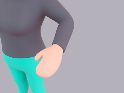 Cartoon Female Character Rigged 073 Model 3D