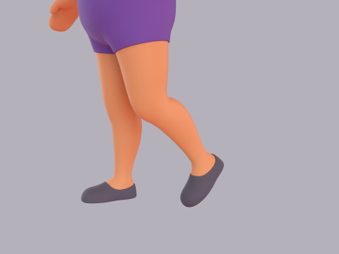 Cartoon Female Character Rigged 074 3D Model