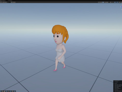 Cartoon Female Character Rigged 075 3D 模型