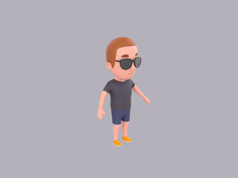 Cartoon Male Character Rigged 046 3D मॉडल