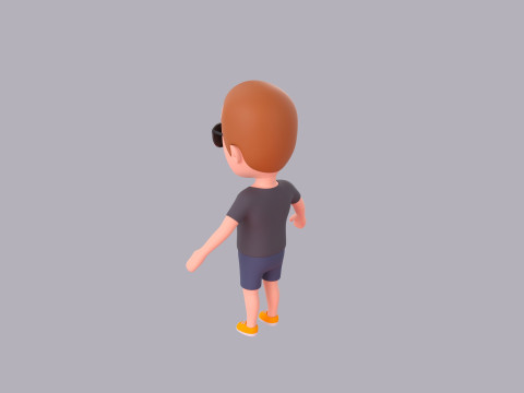 Cartoon Male Character Rigged 046 3D मॉडल
