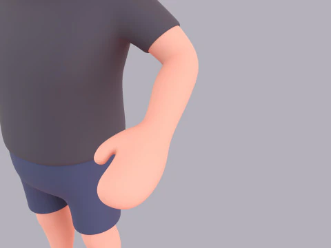Cartoon Male Character Rigged 046 3D Model