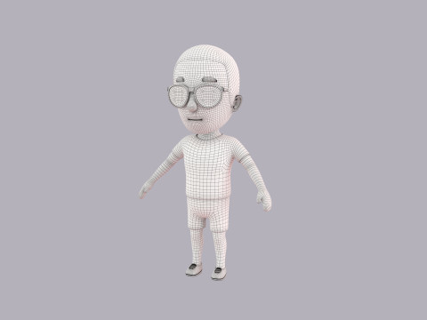 Cartoon Male Character Rigged 046 3D मॉडल