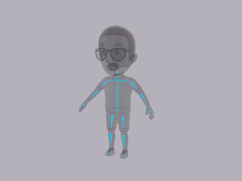 Cartoon Male Character Rigged 046 3D मॉडल