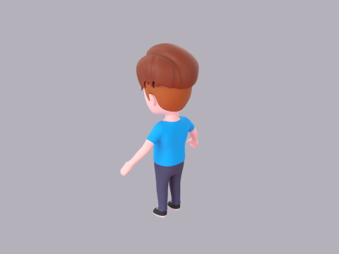 Cartoon Male Character Rigged 047 3D Модель