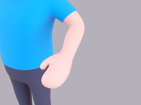 Cartoon Male Character Rigged 047 3D Модель