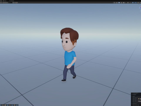 Cartoon Male Character Rigged 047 3D Модель