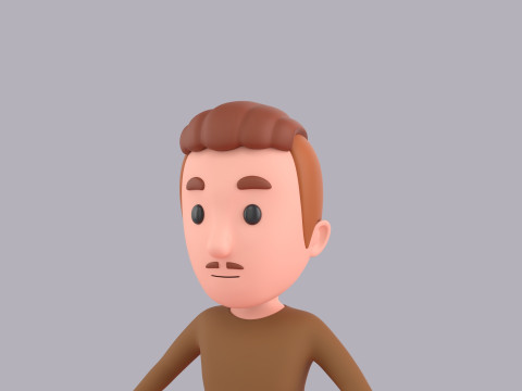 Cartoon Male Character Rigged 048 3D Model