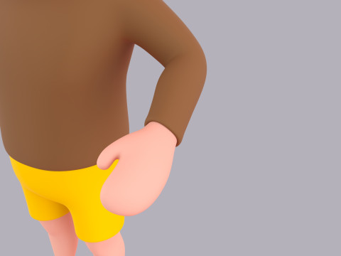 Cartoon Male Character Rigged 048 3D Model