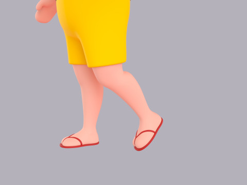 Cartoon Male Character Rigged 048 3D Model
