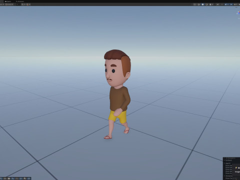 Cartoon Male Character Rigged 048 3D Model