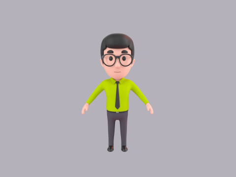 Cartoon Male Character Rigged 049 Modelo 3D