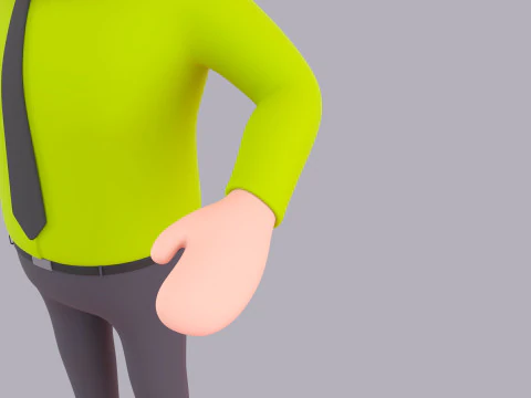 Cartoon Male Character Rigged 049 3D Model