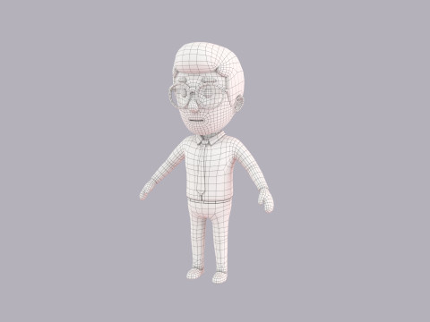 Cartoon Male Character Rigged 049 Modelo 3D