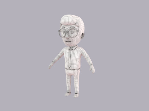 Cartoon Male Character Rigged 049 Modelo 3D