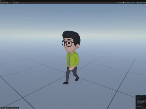Cartoon Male Character Rigged 049 3D Model