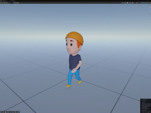 Personaggio maschile dei cartoni animati truccato 050 Modello 3D