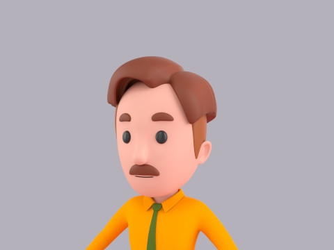 Cartoon Male Character Rigged 051 3D 모델