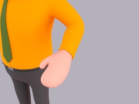 Cartoon Male Character Rigged 051 3D 모델