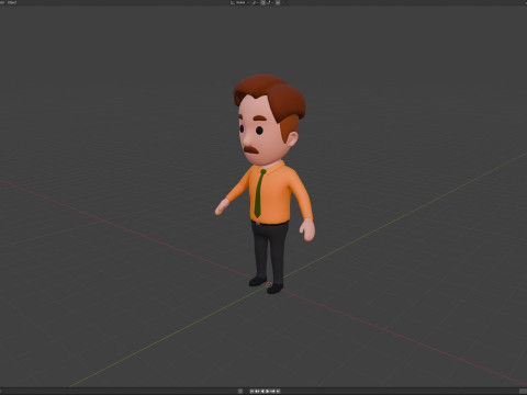 Cartoon Male Character Rigged 051 3D 모델