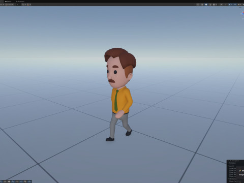 Cartoon Male Character Rigged 051 3D 모델