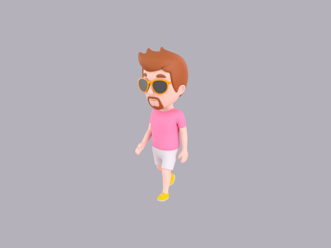 Cartoon Male Character Rigged 052 Modelo 3D