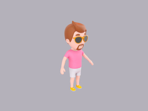 Cartoon Male Character Rigged 052 Modelo 3D