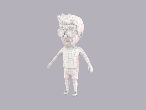 Cartoon Male Character Rigged 052 Modelo 3D