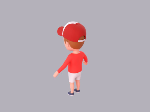 Cartoon Male Character Rigged 053 Model 3D