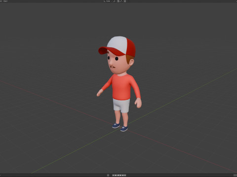 Cartoon Male Character Rigged 053 Model 3D