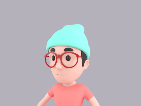 Cartoon Male Character Rigged 055 Modello 3D
