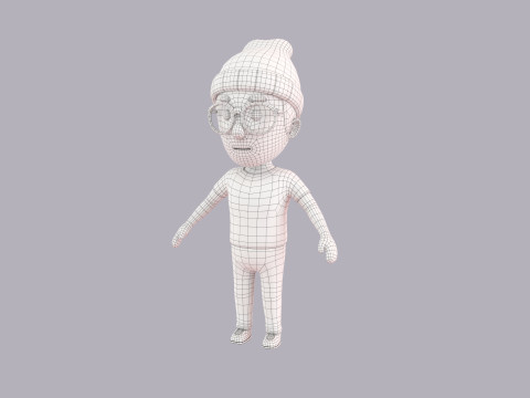 Cartoon Male Character Rigged 055 Modello 3D