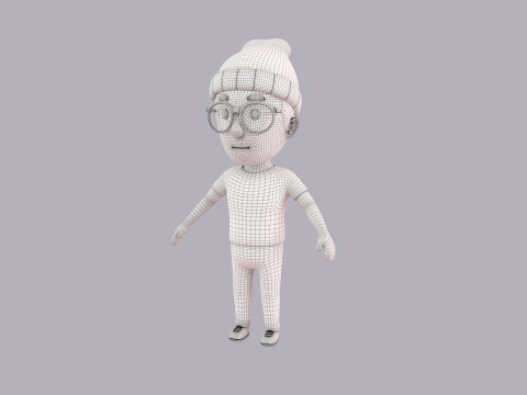 Cartoon Male Character Rigged 055 Modello 3D