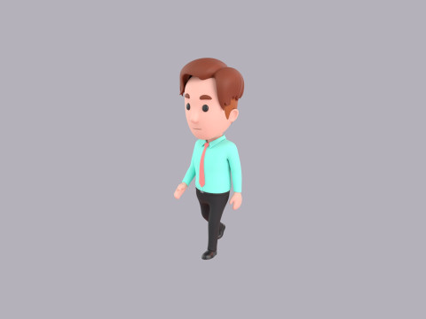 Cartoon Male Character Rigged 056 3D 模型