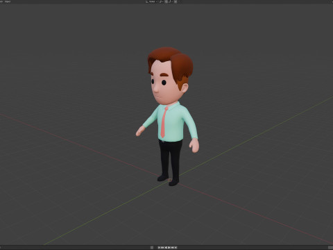 Cartoon Male Character Rigged 056 3D 模型