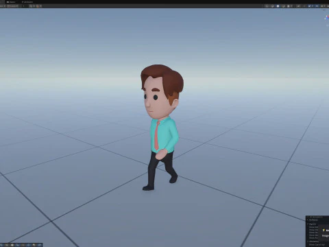 Cartoon Male Character Rigged 056 3D Model