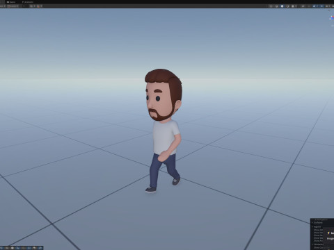 Cartoon Male Character Rigged 057 3D Model