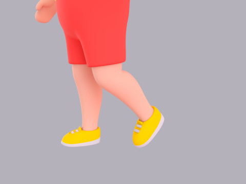 Cartoon Male Character Rigged 058 3D Model