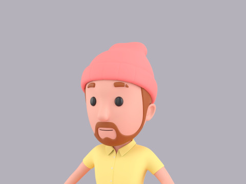 Cartoon Male Character Rigged 058 3D Model