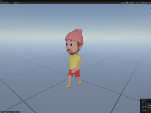 Cartoon Male Character Rigged 058 3D Model