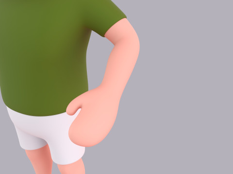Cartoon Male Character Rigged 059 3D Модель