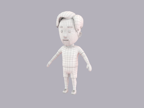 Cartoon Male Character Rigged 059 3D Модель