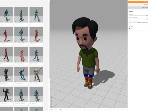 Cartoon Male Character Rigged 059 3D Модель