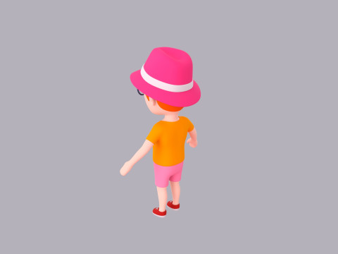 Cartoon Male Character Rigged 060 3D Model