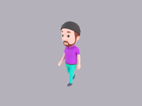 Cartoon Male Character Rigged 061 Modèle 3D