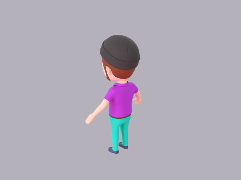 Cartoon Male Character Rigged 061 Modèle 3D