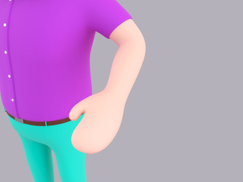Cartoon Male Character Rigged 061 Modèle 3D