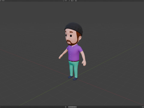 Cartoon Male Character Rigged 061 Modèle 3D