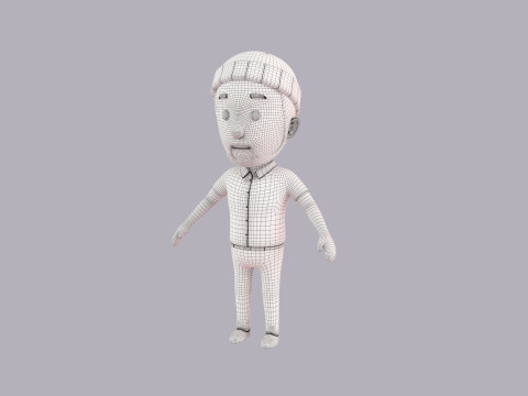 Cartoon Male Character Rigged 061 Modèle 3D