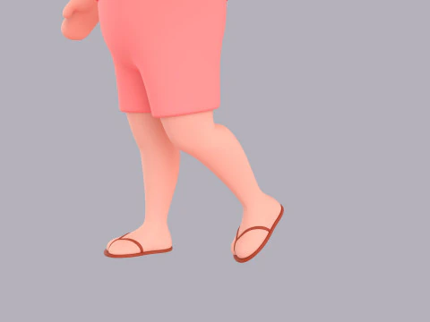 Cartoon Male Character Rigged 062 3D Model
